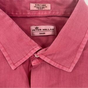 Peter Millar Men's long sleeve pink button up shirt size Extra Large